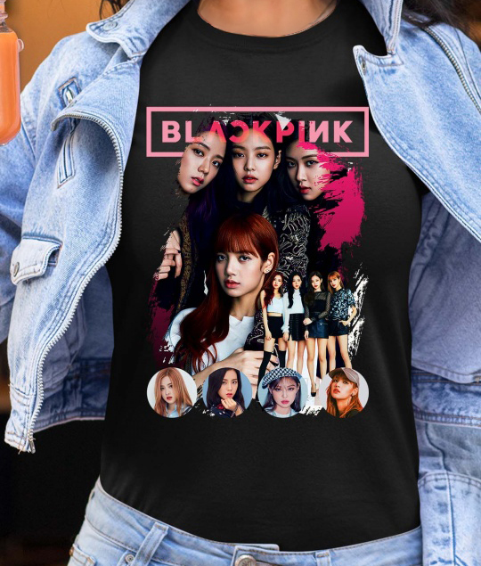 BlackPink Dam T-shirt - Close-Up - Svart - 100% Bomull