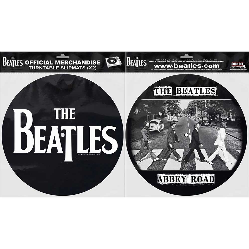 The Beatles Turntable Slipmat Set: Drop T Logo & Abbey Road (Retail Pack) - 2