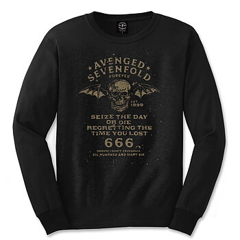 Avenged Sevenfold Unisex Long Sleeved T-Shirt: Seize the Day (Medium)