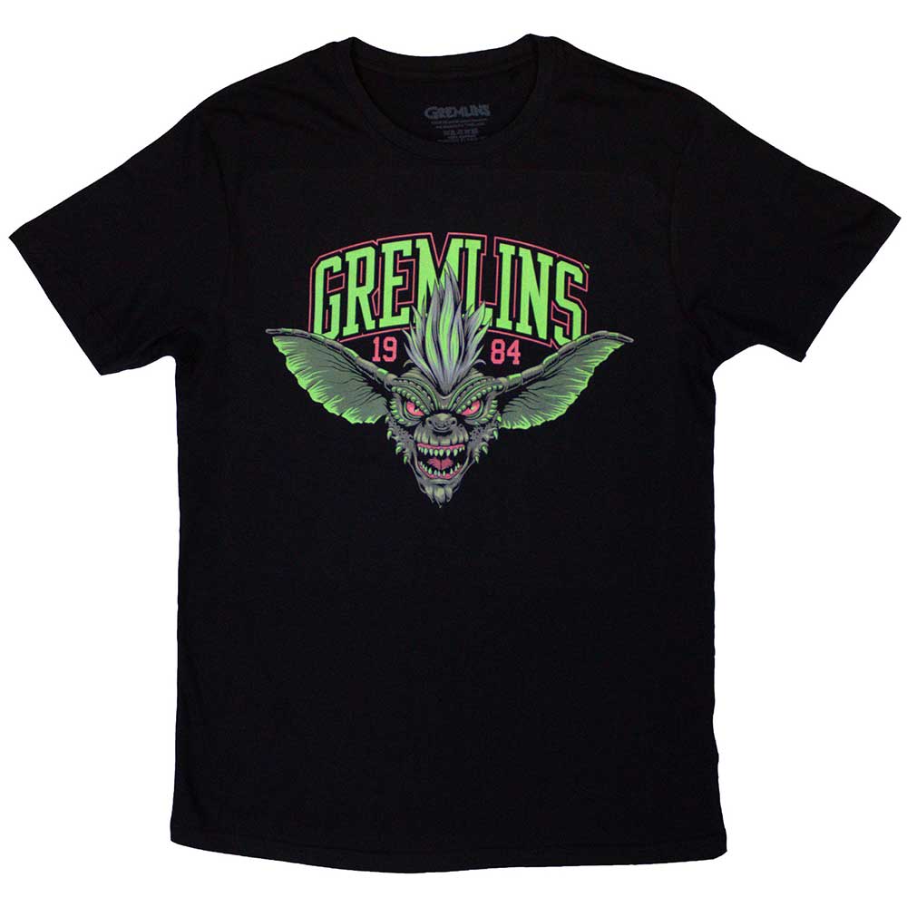 Gremlins Unisex T-Shirt: Stripe 1984 Green Logo (Small)