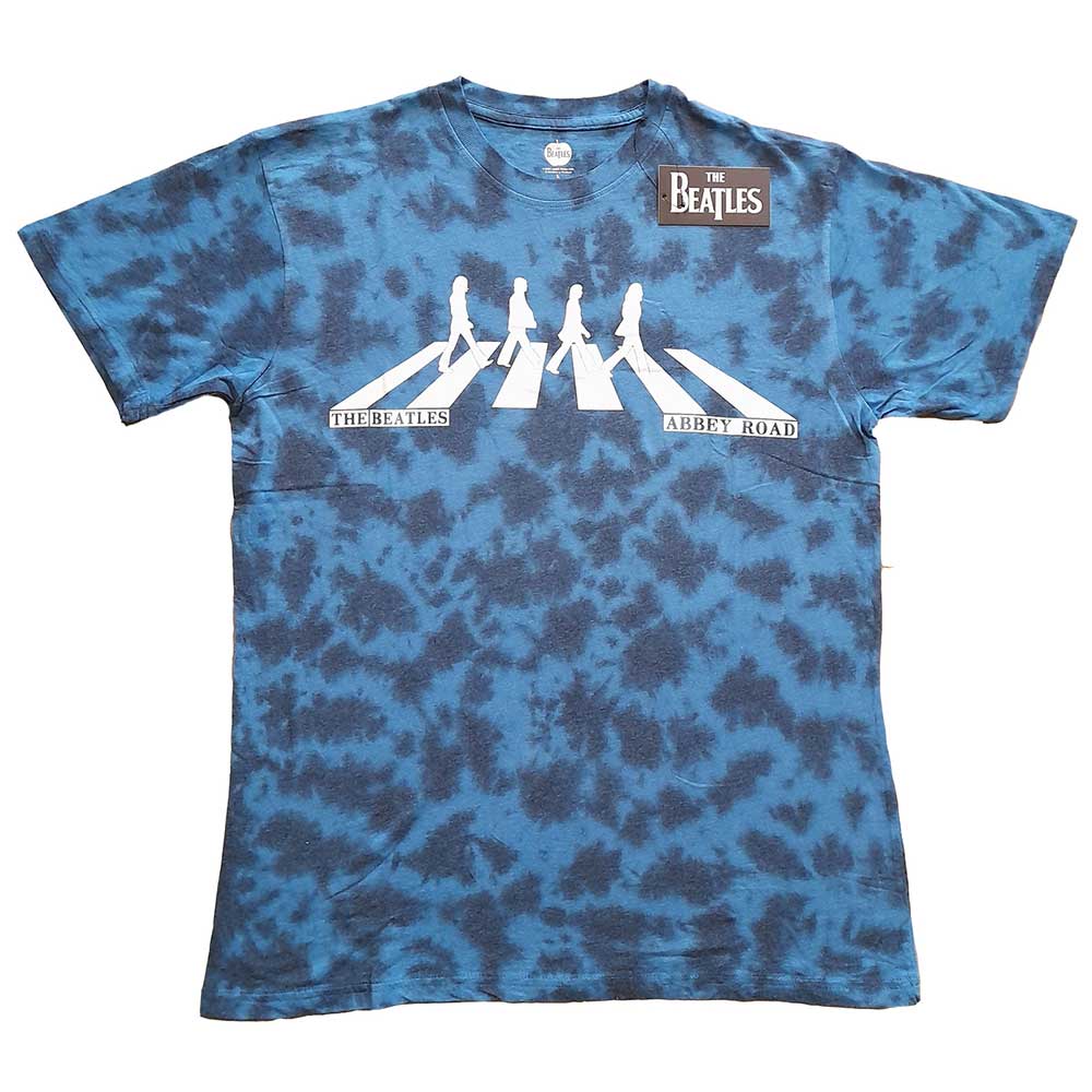 The Beatles Unisex T-Shirt: Abbey Road Crossing (Dip-Dye) (Small)