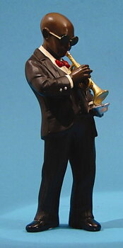Jazzfigur: Trumpet with mute 17 cm