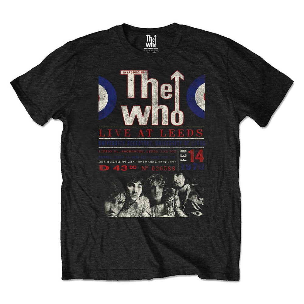 The Who Unisex Eco T-Shirt: Live At Leeds '70 (Medium)