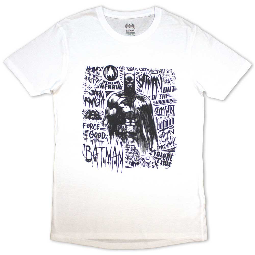 DC Comics Unisex T-Shirt: Batman - Scribbler (Large)