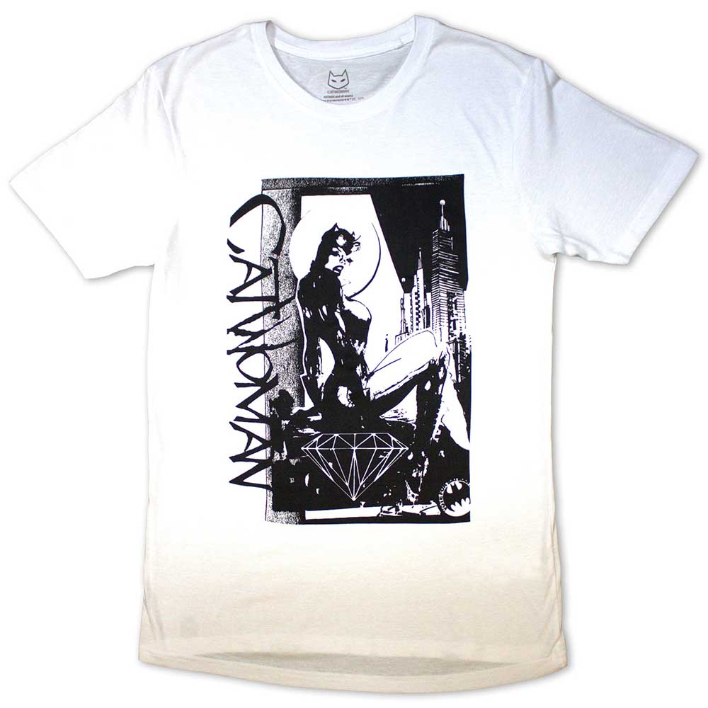 DC Comics Unisex T-Shirt: Catwoman - Skyline (Large)