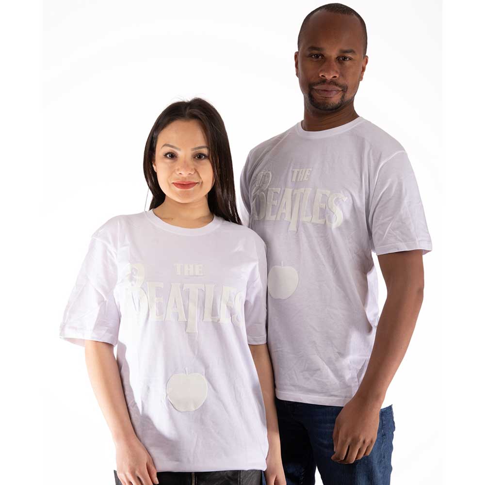 The Beatles Unisex T-Shirt: Drop T Logo (Embroidered) (X-Large)
