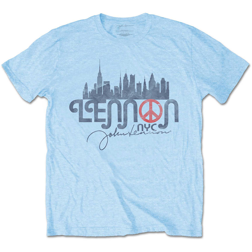 John Lennon Unisex T-Shirt: NYC Skyline (Medium)