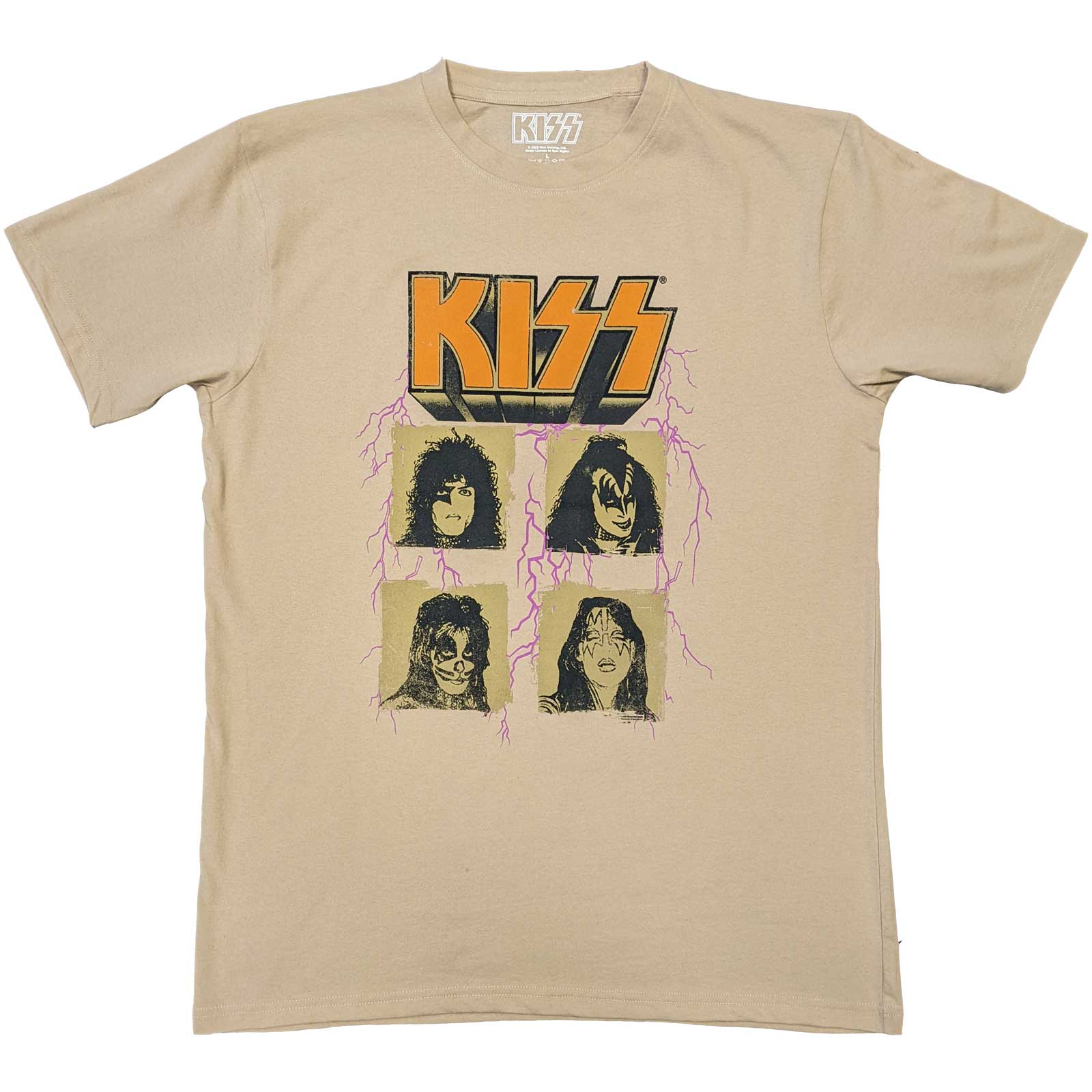 KISS Unisex T-Shirt: Lightning Photo (X-Large)