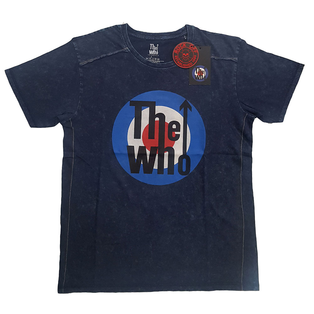 The Who Unisex Snow Wash T-Shirt: Target Logo (Large)