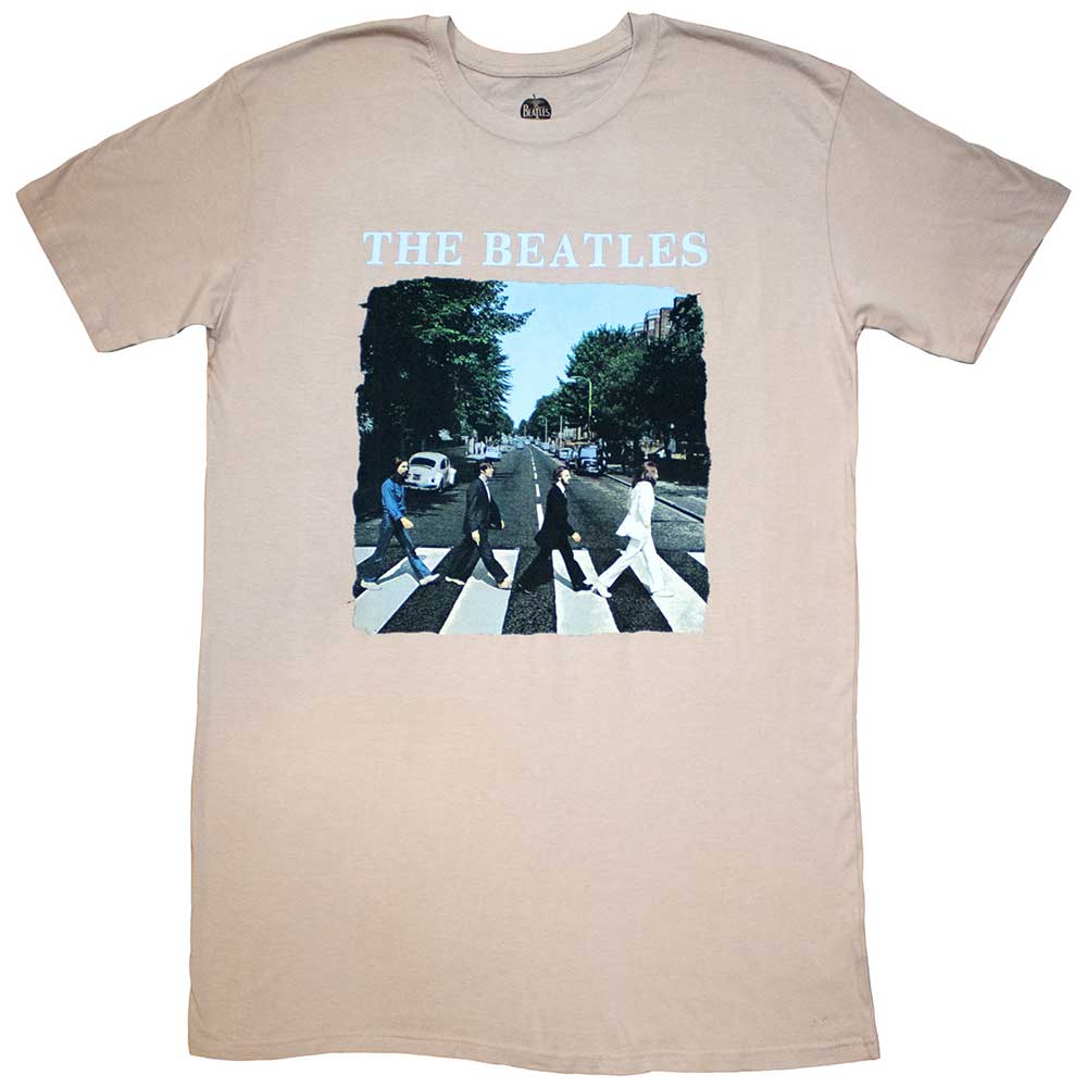 The Beatles Ladies T-Shirt Dress: Abbey Road & Logo (XX-Small)