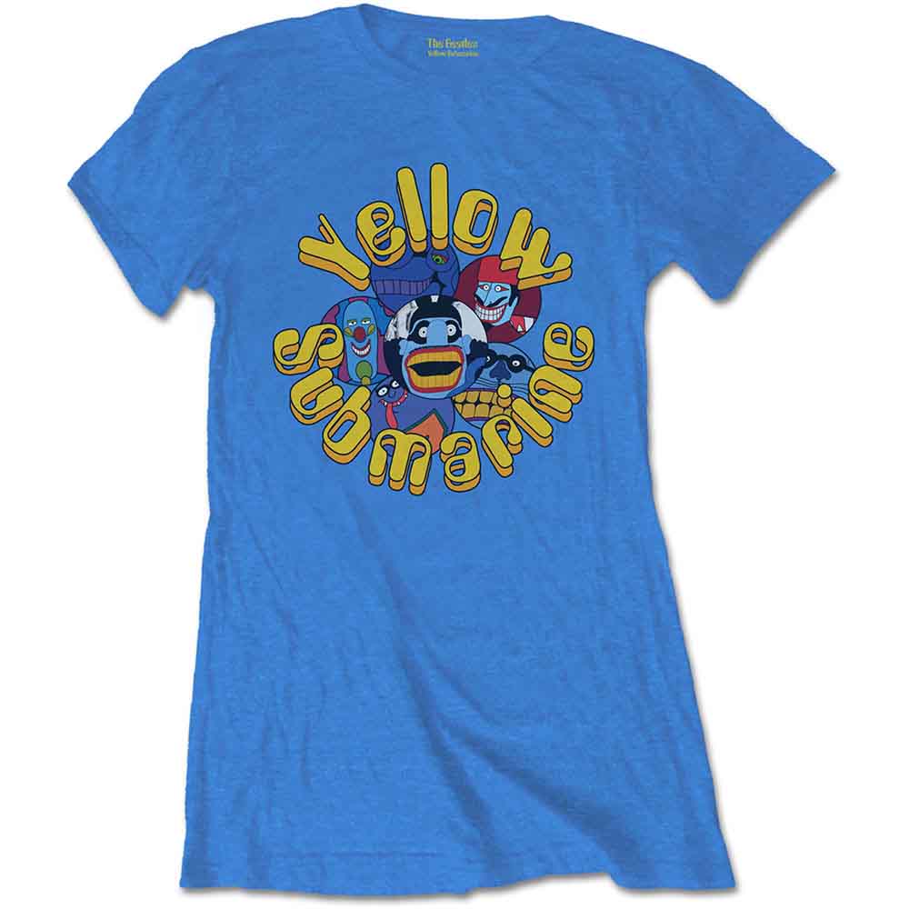 The Beatles Ladies T-Shirt: Yellow Submarine Baddies (Small)