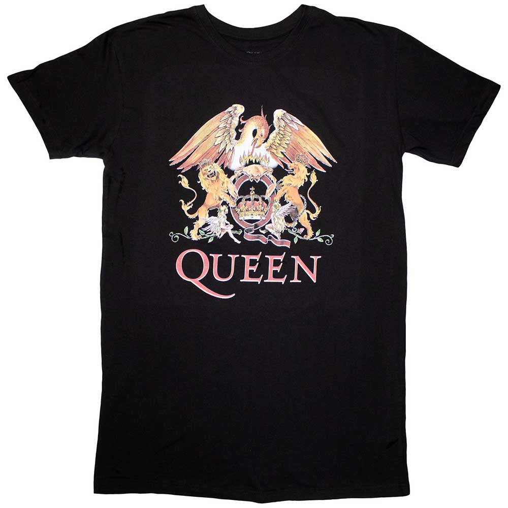 Queen Ladies T-Shirt Dress: Classic Crest (Large)