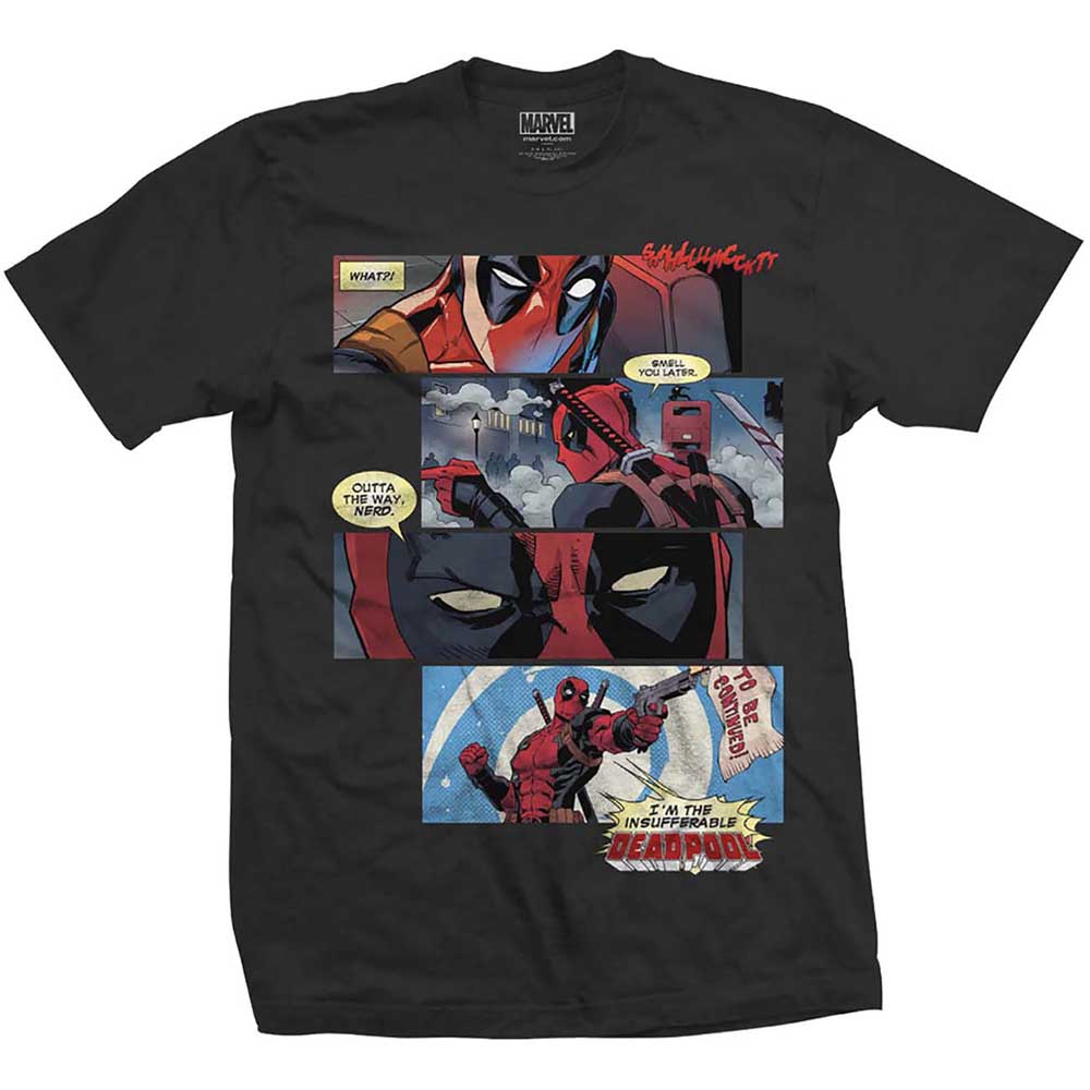 Marvel Comics Unisex T-Shirt: Deadpool Strips (X-Large)