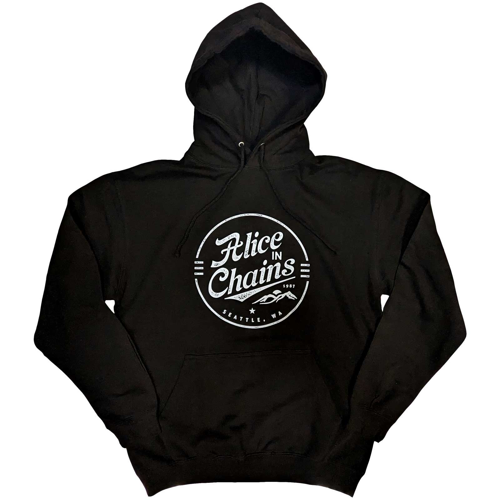 Alice In Chains Unisex Pullover Hoodie: Circle Emblem (Large)