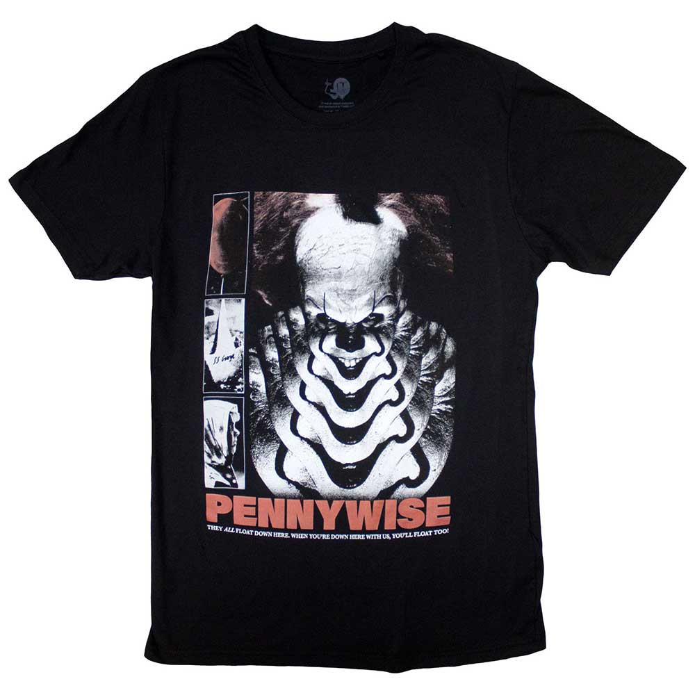 IT Unisex T-Shirt: Pennywise You'll Never Float Too (X-Large)