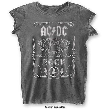 AC/DC Ladies Burn Out T-Shirt: Cannon Swig (XX-Large)