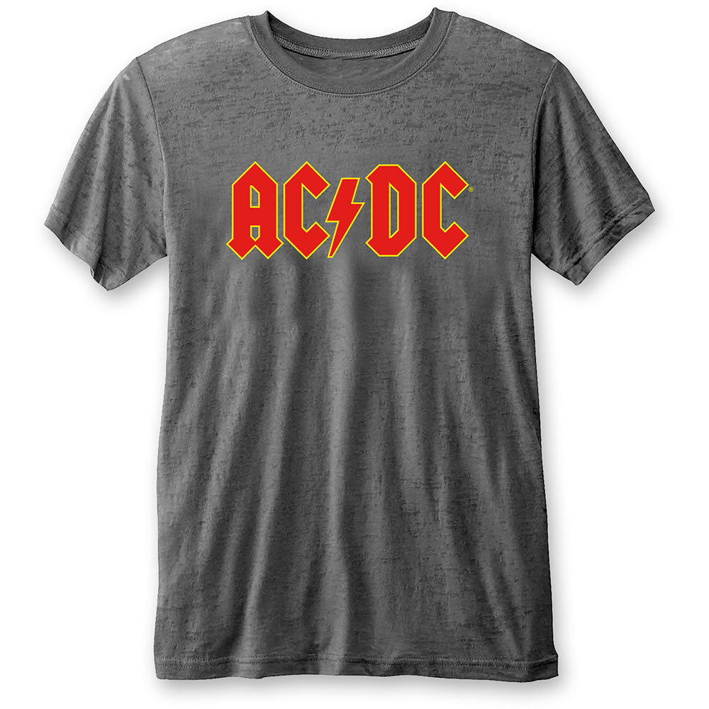 AC/DC Unisex Burn Out T-Shirt: Logo (Medium)
