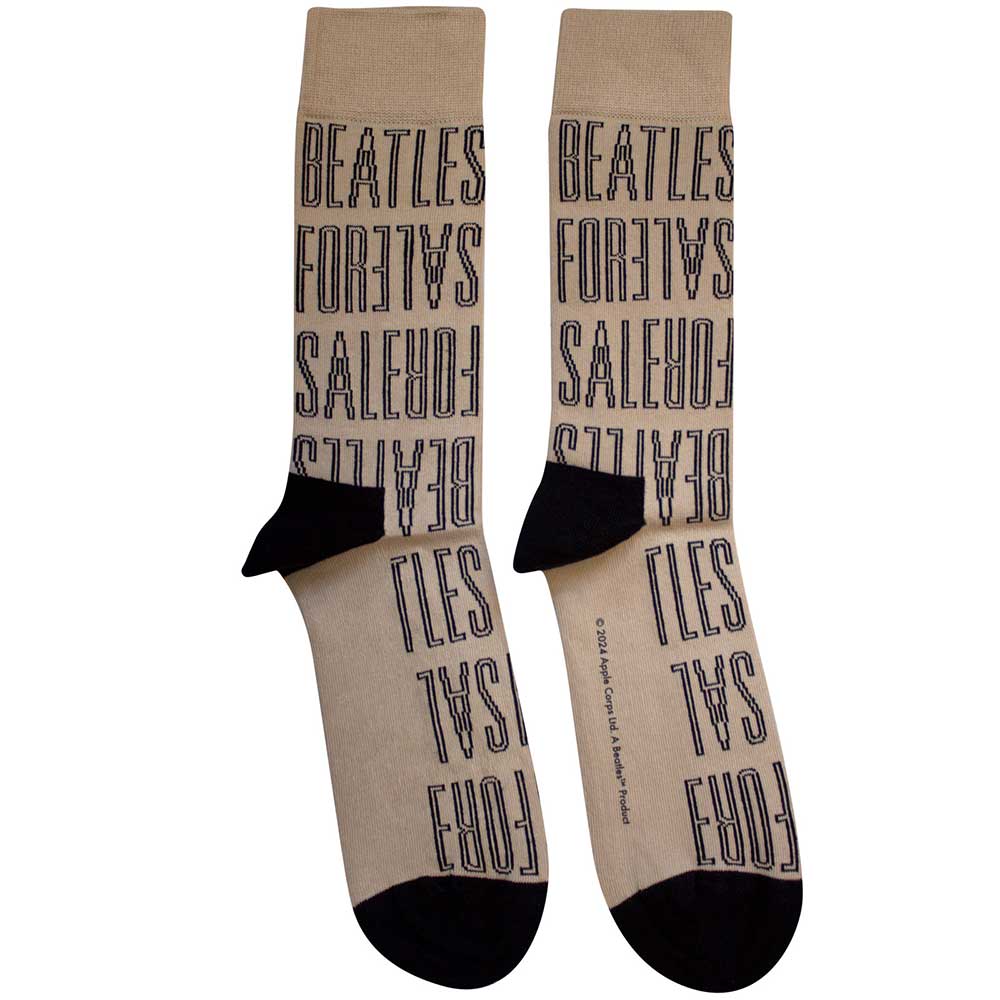 The Beatles  Ankle Socks: For Sale Text Outlines Repeat