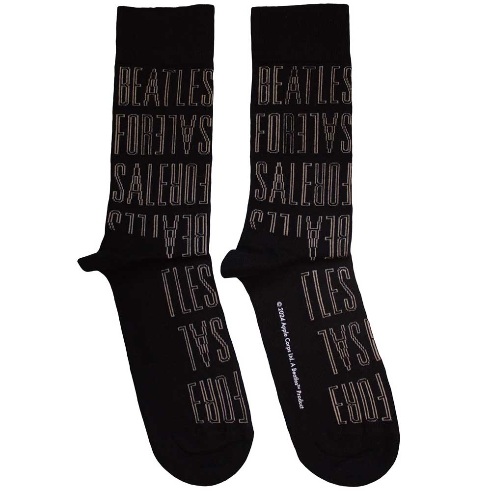The Beatles  Ankle Socks: For Sale Text Outlines Repeat