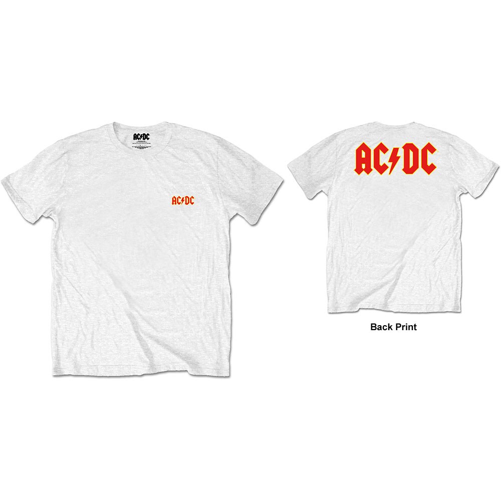 AC/DC Unisex T-Shirt: Logo (Back Print/Retail Pack) (X-Large)