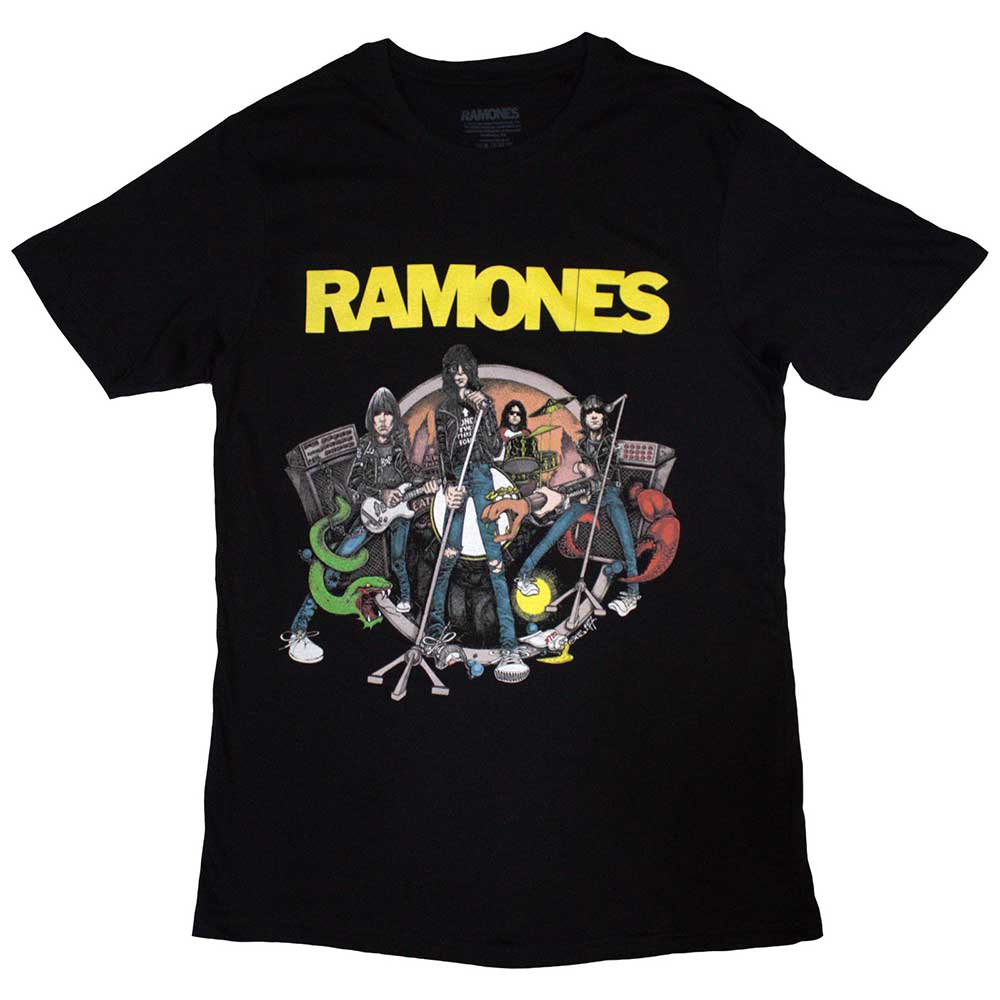 Ramones Unisex T-Shirt: Cartoon Band (Medium)