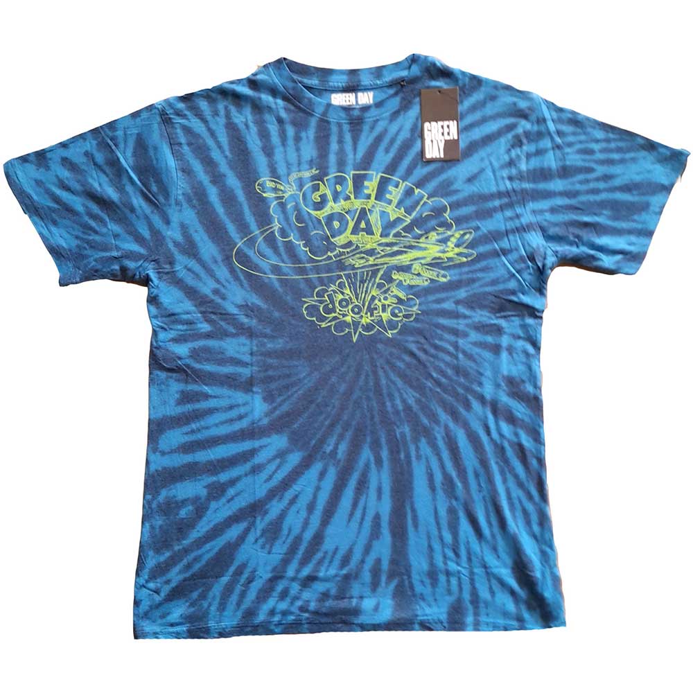 Green Day Unisex T-Shirt: Dookie Line Art (Dip-Dye) (Medium)