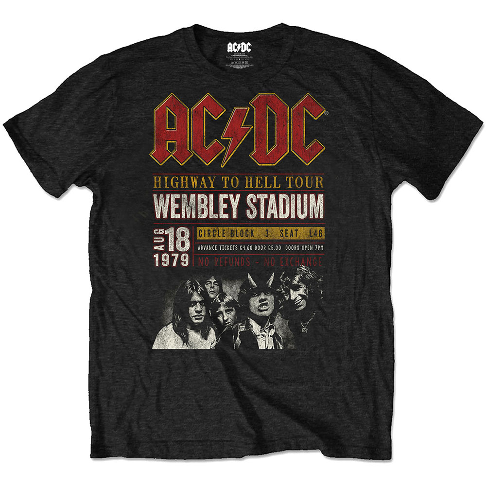 AC/DC Unisex Eco T-Shirt: Wembley '79 (Small)