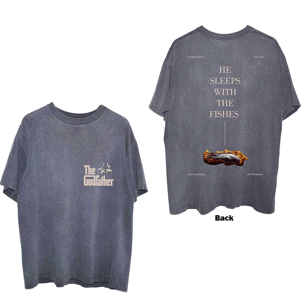 The Godfather Unisex T-Shirt: Sleeps With The Fishes (Back Print) (XX-Large)