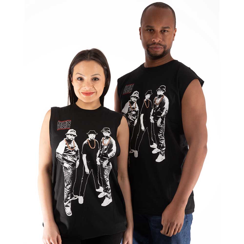 Run DMC Unisex Vest T-Shirt: Gold Chains Photo (Large)