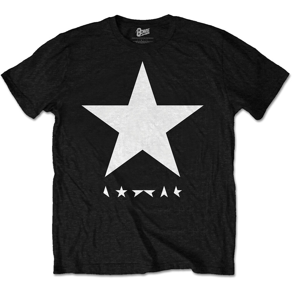 David Bowie Unisex T-Shirt: Blackstar (White Star on Black) (XX-Large) - 2