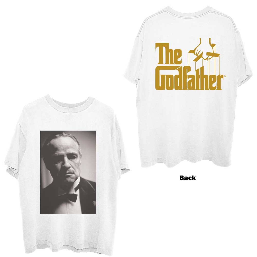 The Godfather Unisex T-Shirt: Brando B&W (Back Print) (Medium)