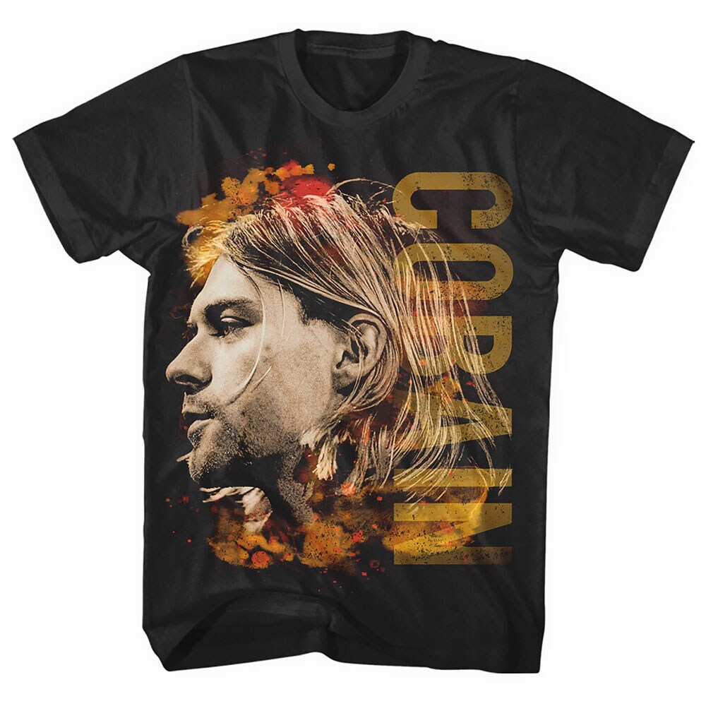 Kurt Cobain Unisex T-Shirt: Coloured Side View (Medium)