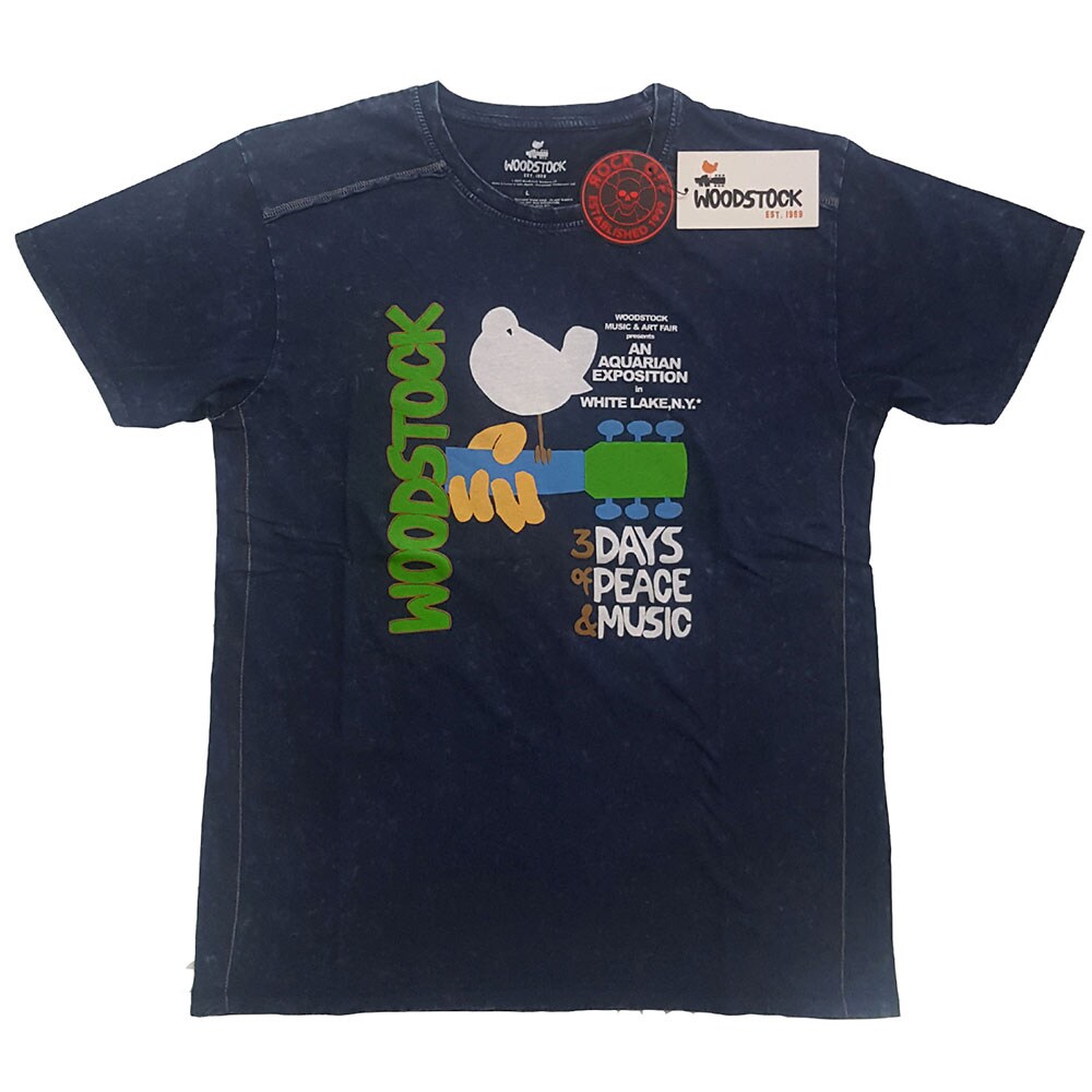 Woodstock Unisex Snow Wash T-Shirt: Poster (XX-Large)