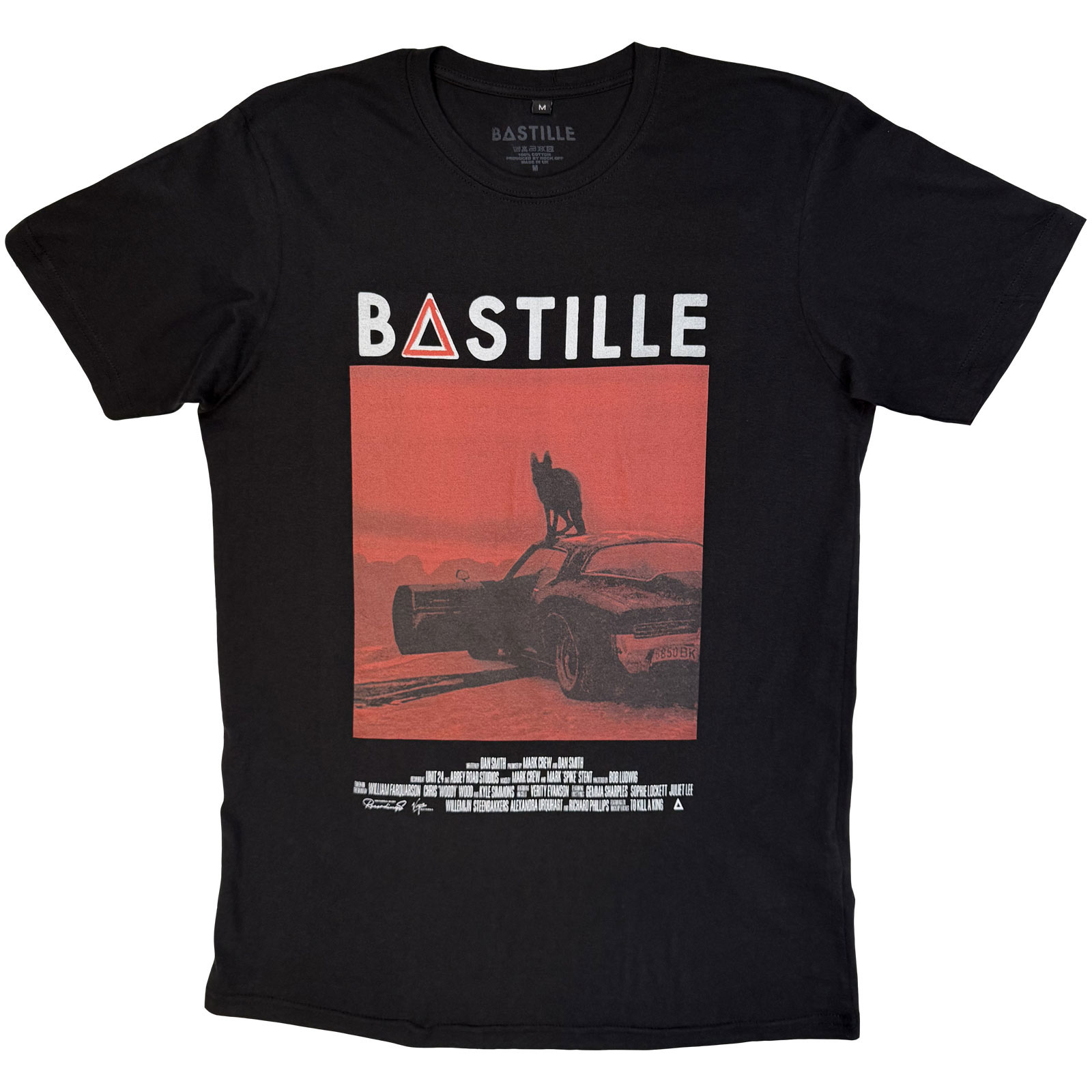 Bastille Unisex Premium Carbon T-shirt: Bad Blood Wolf (Sort) - 3