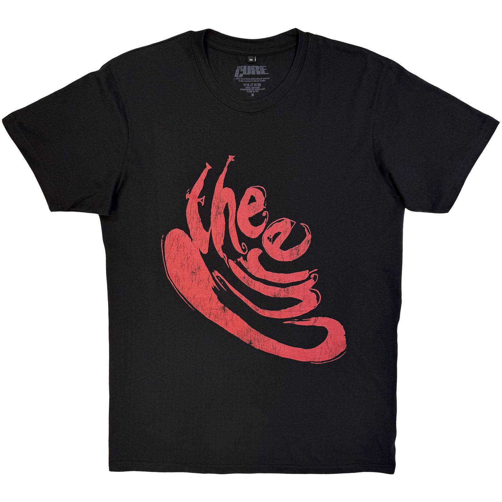 The Cure Unisex Premium Carbon T-Shirt: Swirl Logo (Black) - 3