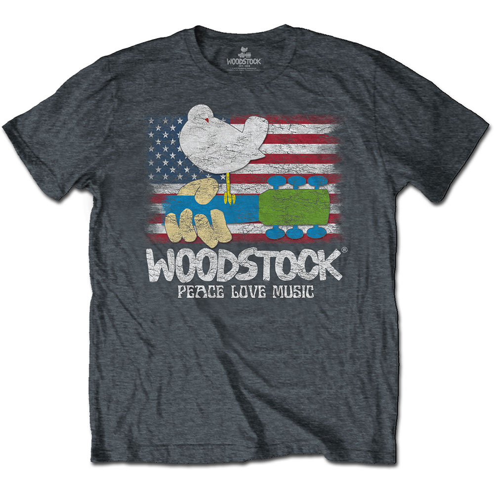 Woodstock Unisex T-Shirt: Flag (Large)