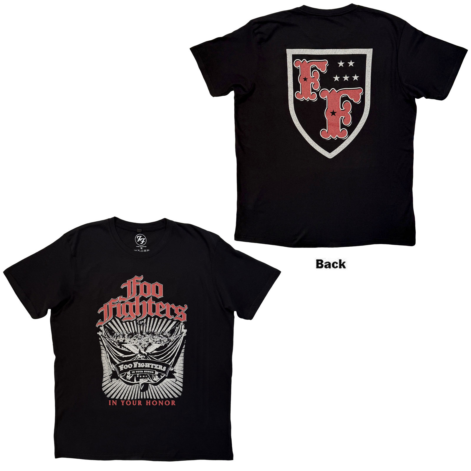 Foo Fighters Unisex Premium Carbon T-Shirt: In Your Honour (Black) (Back Print) - 3