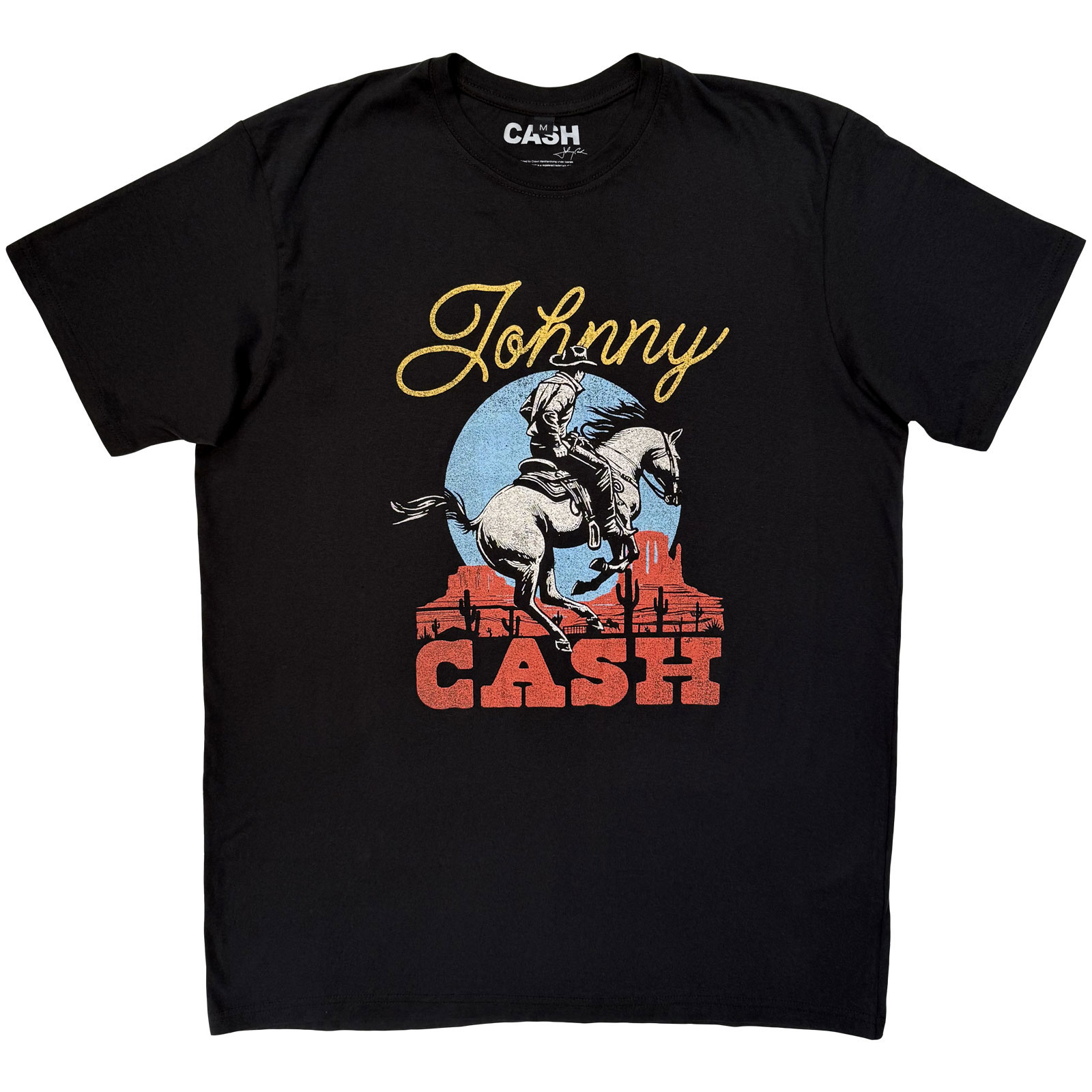 Johnny Cash Unisex Premium Carbon T-Shirt: Cowboy (Black) - 3