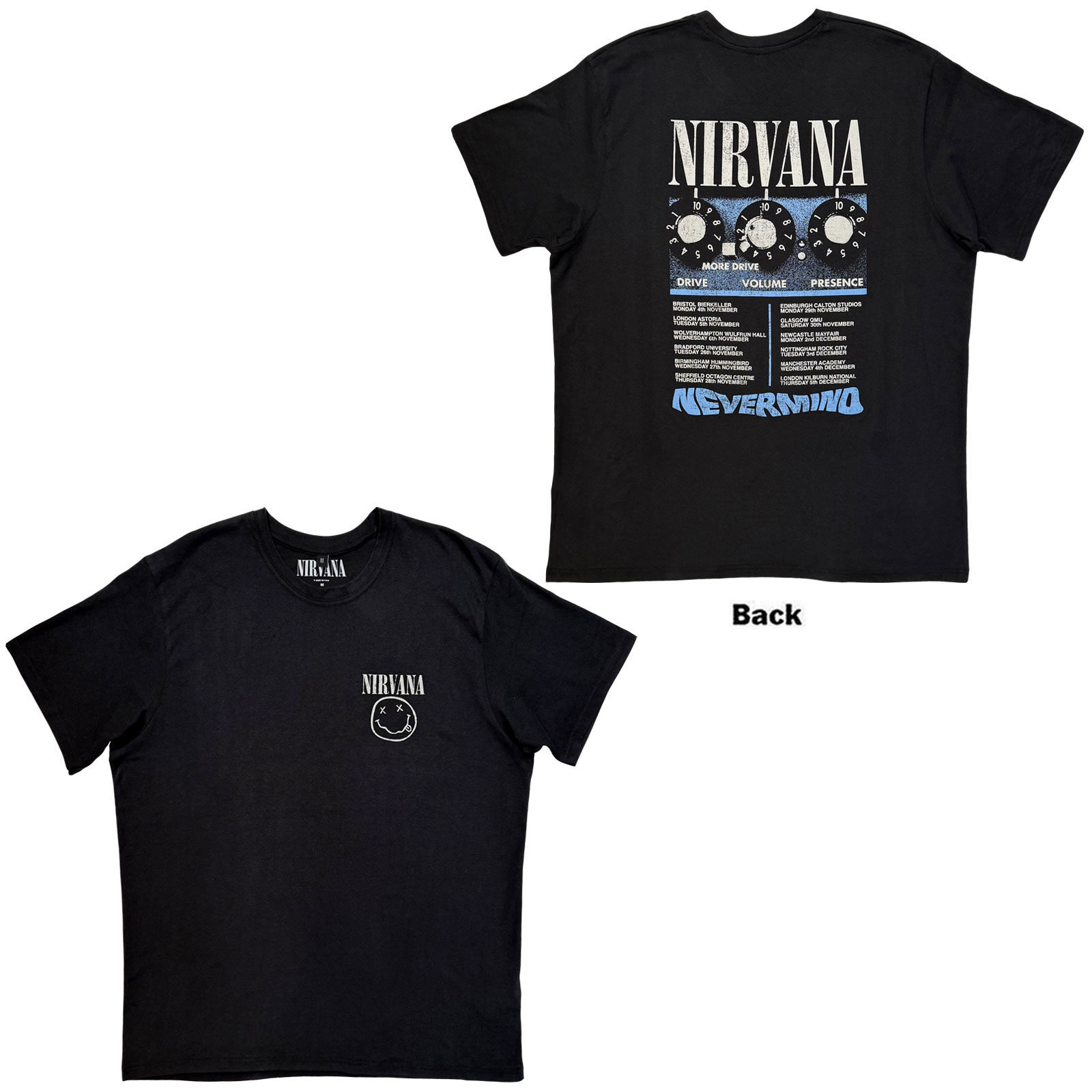 Nirvana Unisex Premium Carbon T-Shirt: More Drive (Black) (Back Print) - 3