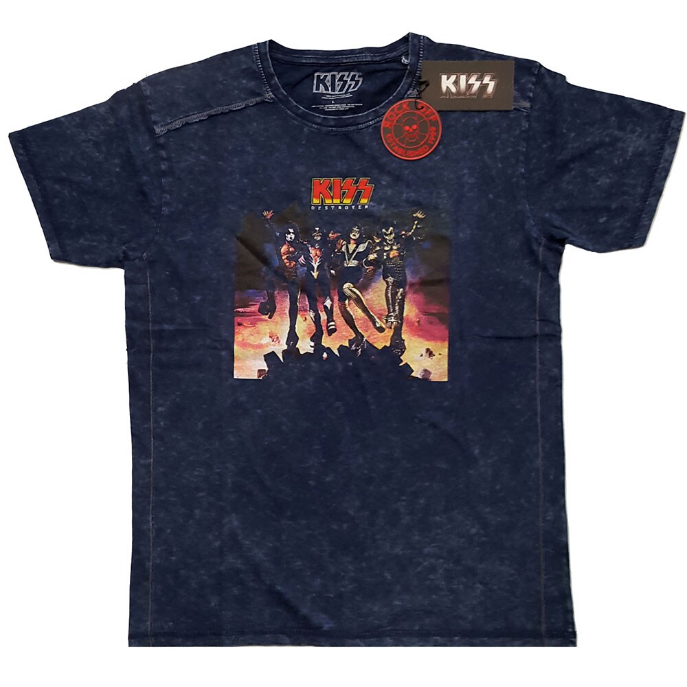KISS Unisex Snow Wash T-Shirt: Destroyer (XX-Large)