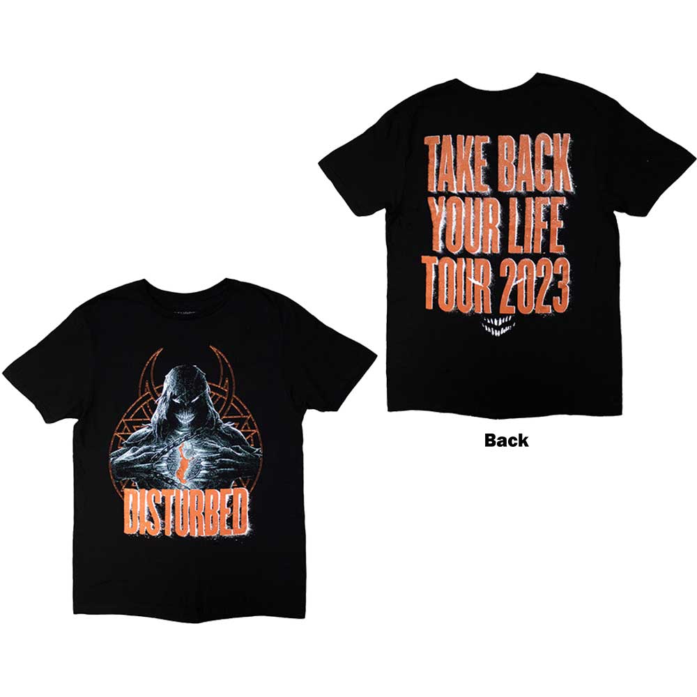 Disturbed Unisex T-Shirt: European Tour '23 Take Back (Back Print & Ex-Tour) (XX-Large)