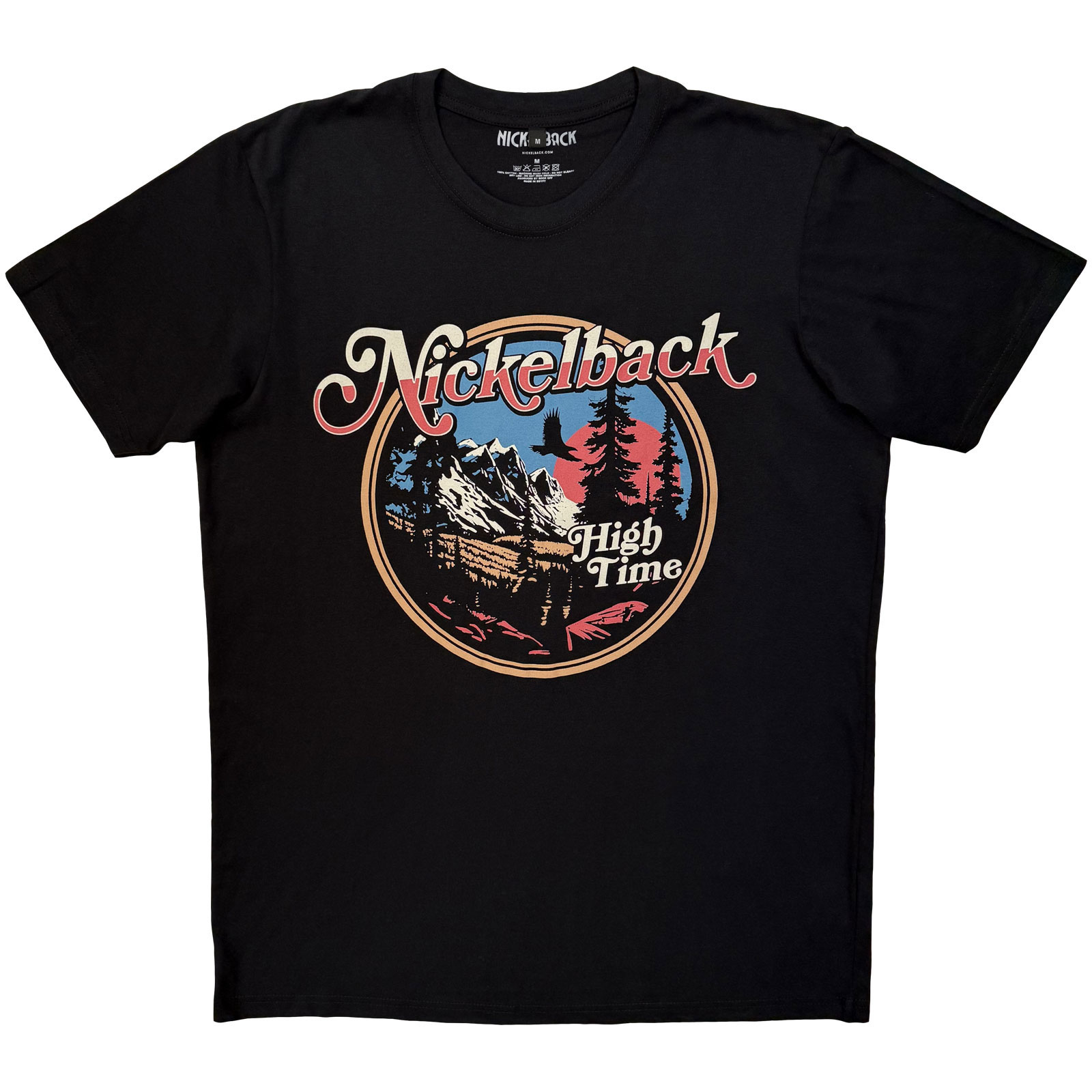 Nickelback Unisex Premium Carbon T-Shirt: High Time (Svart) - 3