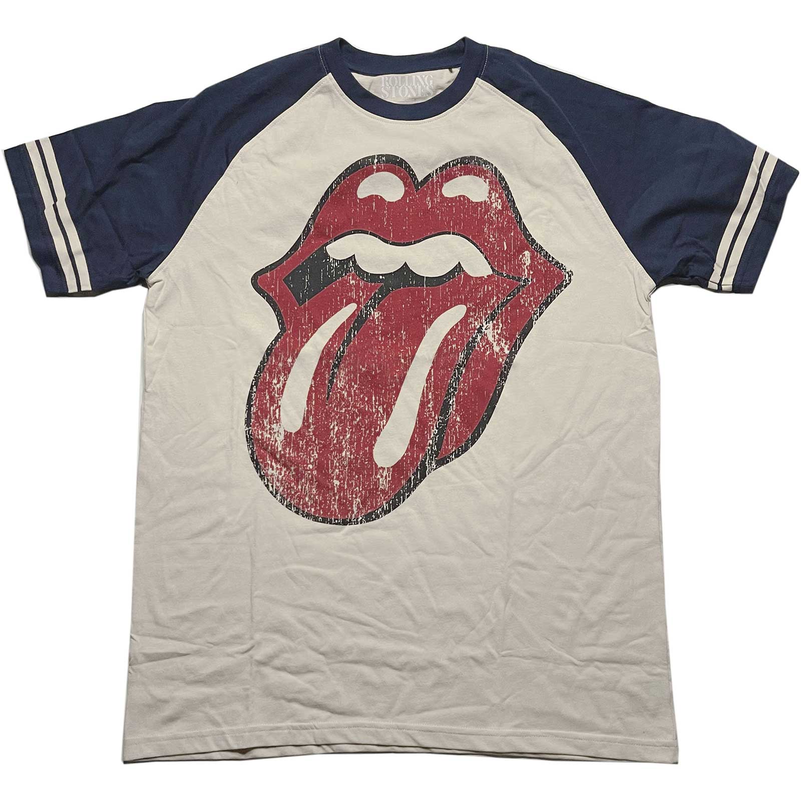 The Rolling Stones Unisex Raglan T-Shirt: Lick (Medium)