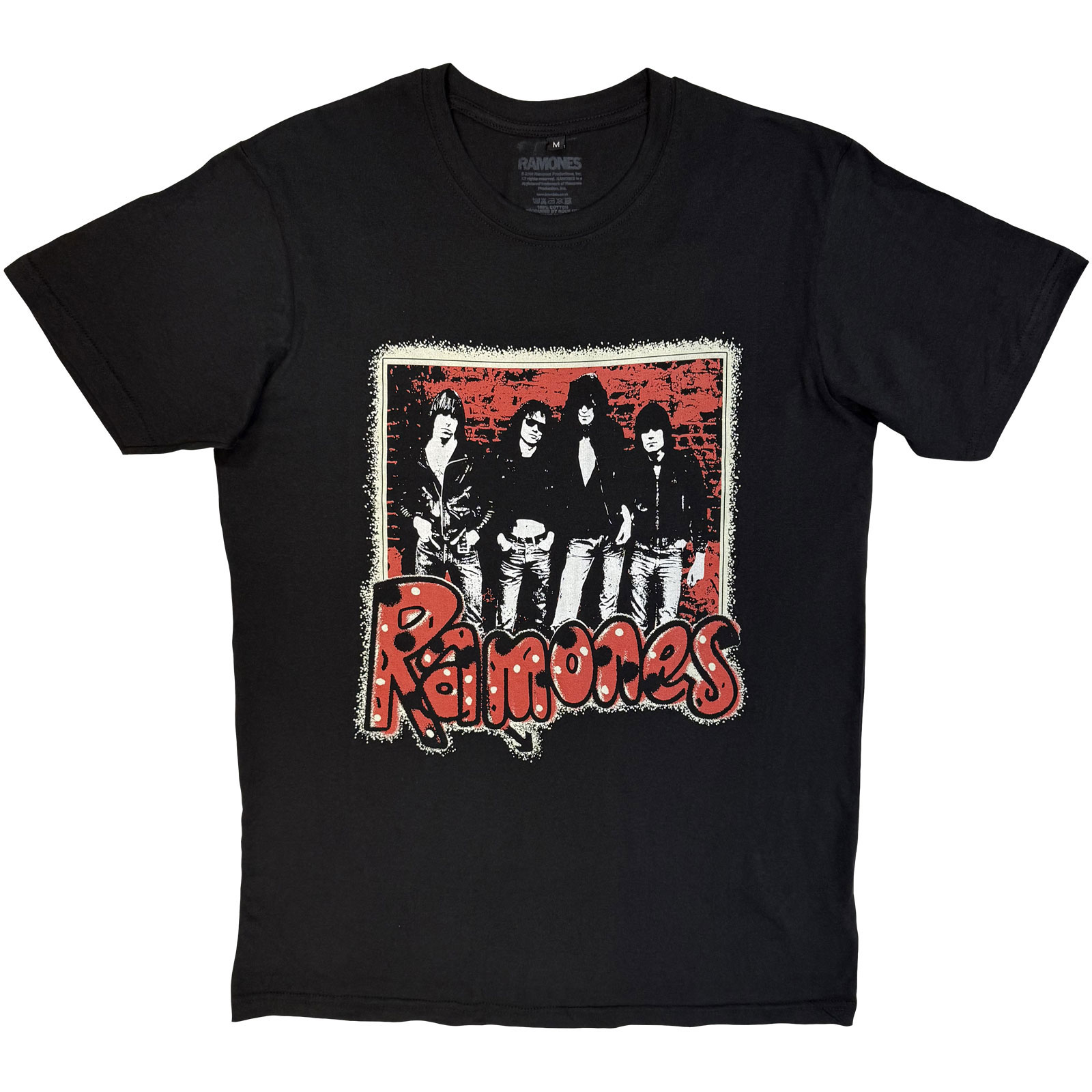 Ramones Unisex Premium Carbon T-Shirt: Graffiti (Svart) - 3