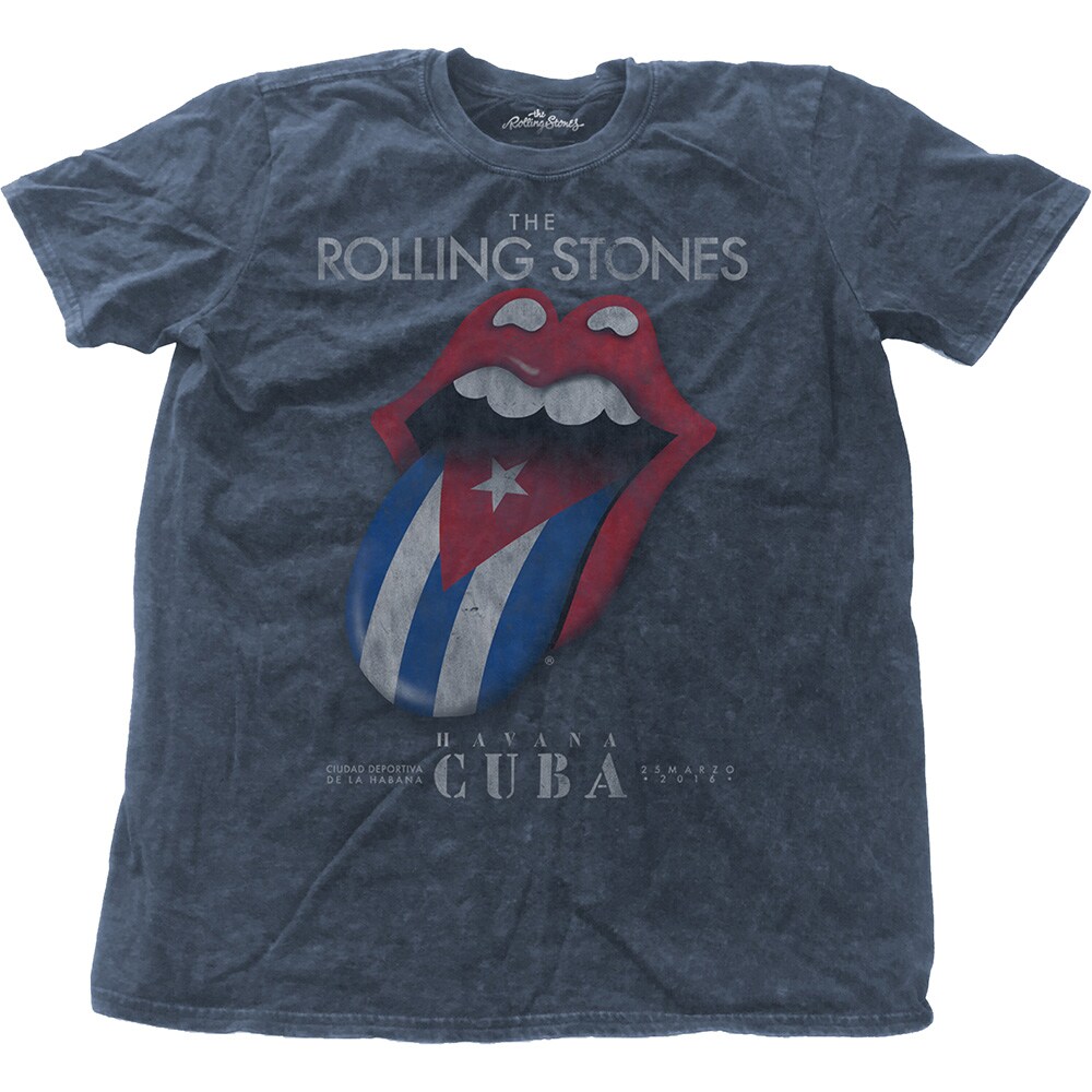 The Rolling Stones Unisex Fashion Tee: Havana Cuba with Snow Wash Finishing (Small) - 2