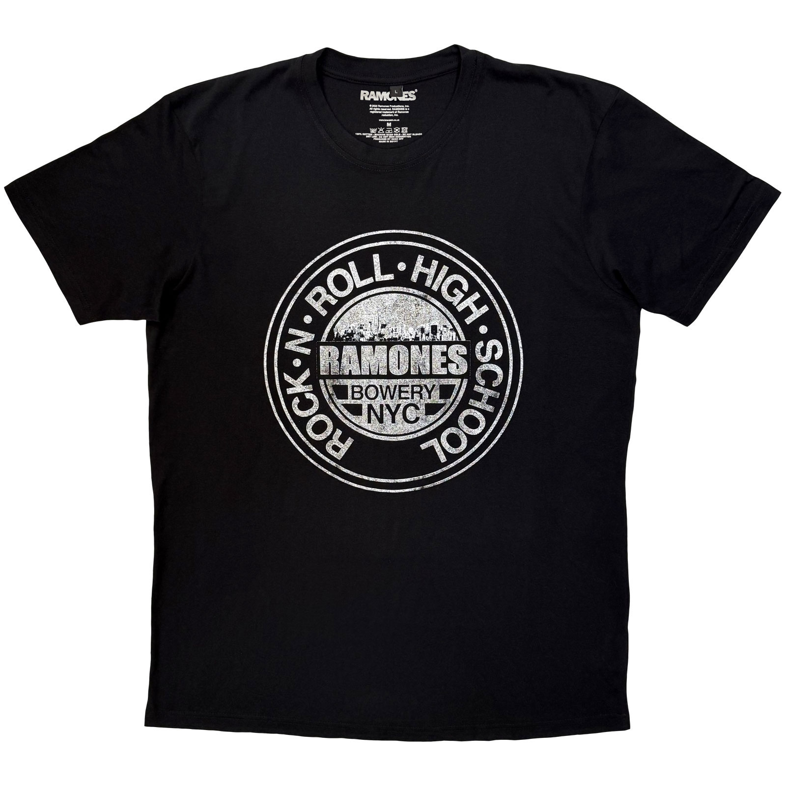 Ramones Unisex Premium Carbon T-Shirt: Rock N' Roll High School (Svart) - 3