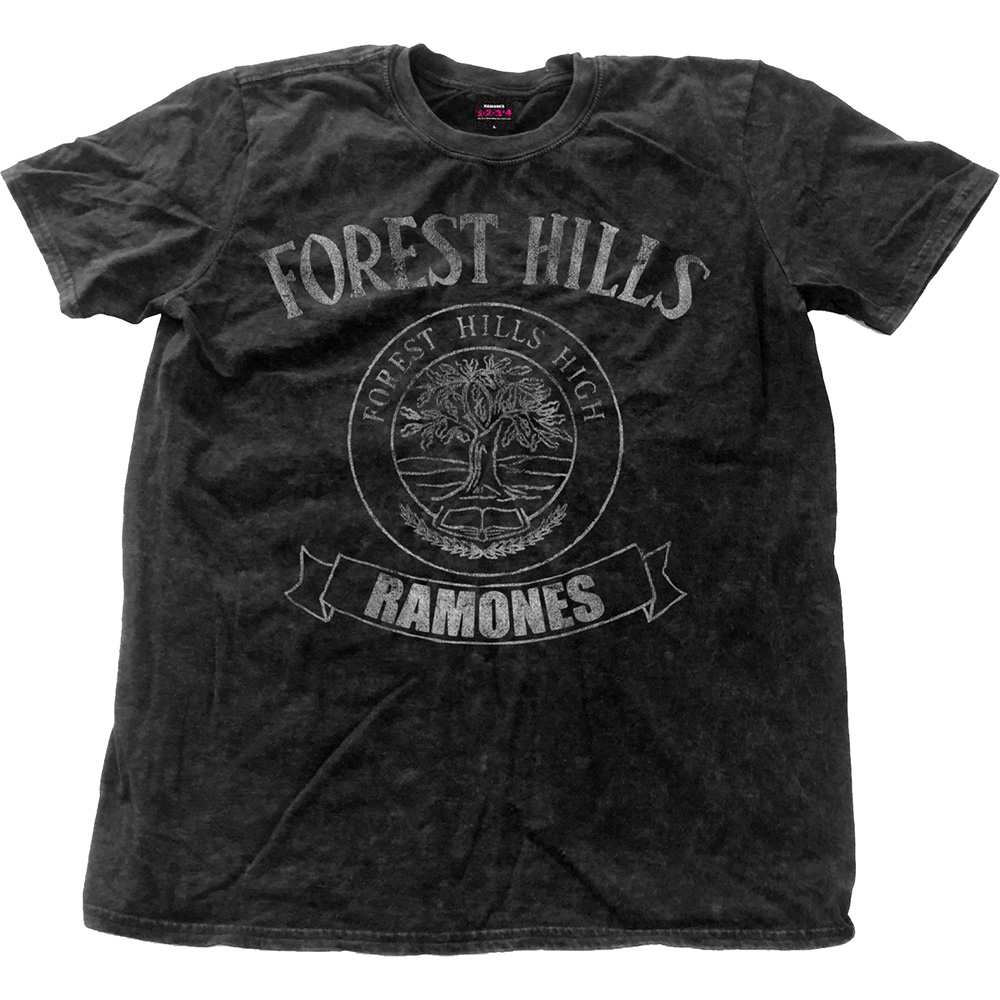 Ramones Unisex Snow Wash T-Shirt: Forest Hills Vintage (Medium)