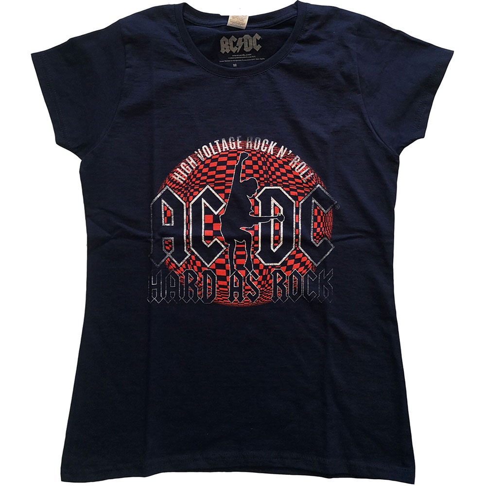 AC/DC Ladies T-Shirt: Hard As Rock (Large)