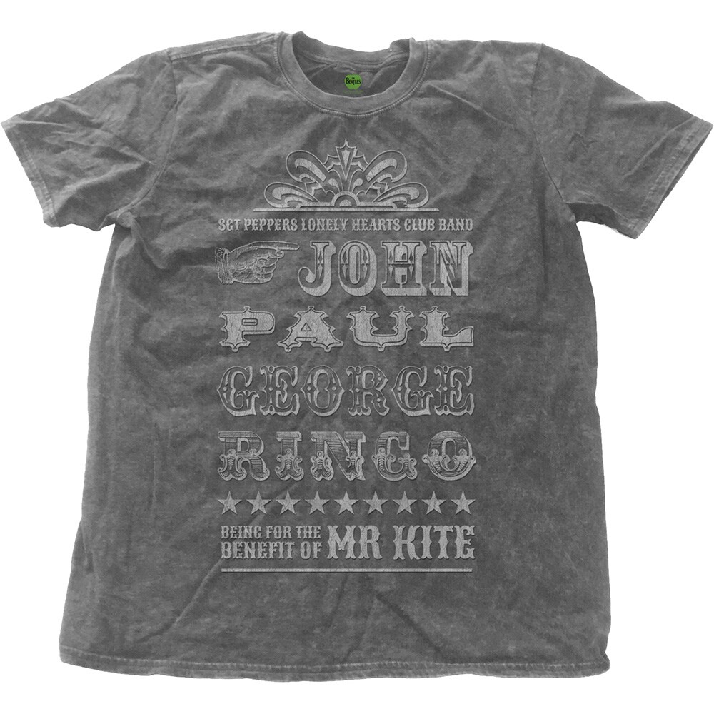 The Beatles Unisex Snow Wash T-Shirt: Mr Kite (Medium) - 2