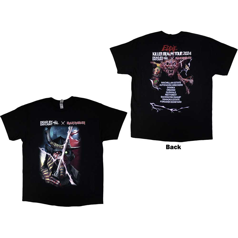 Iron Maiden Unisex T-Shirt: Dead By Daylight Killer Realm (Back Print) (Large)